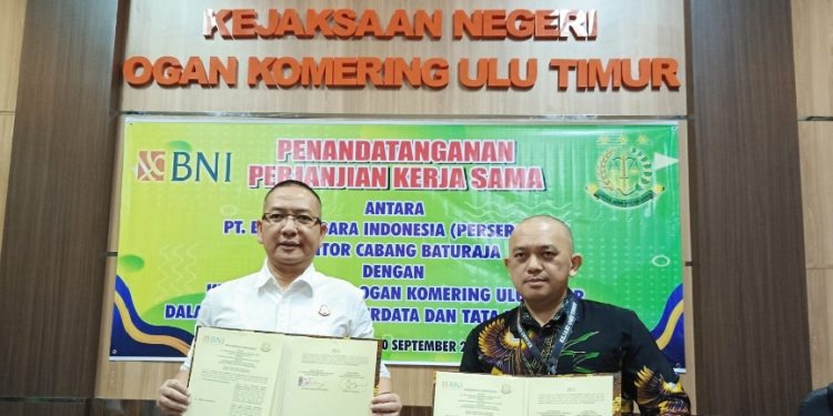 Kejaksaan Negeri OKU Timur Jalin MoU Dengan BNI Cabang Baturaja
