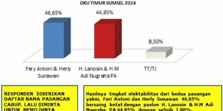 Jelang Pemilihan, Survei Fery-Herly Unggul Dari Petahana.