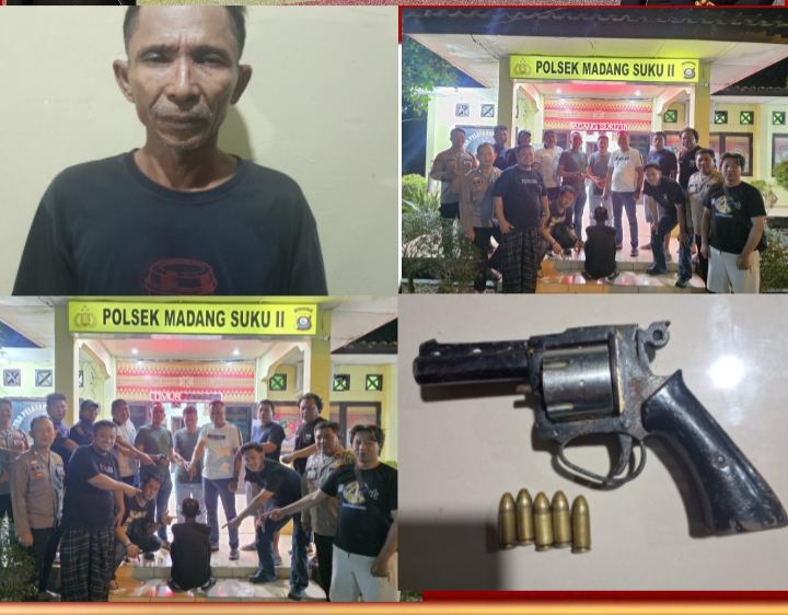 Polres OKU Timur Amankan Petani Pemilik Senpira Revolver
