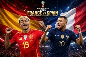 Piala Dunia 2026 kini hanya menyisakan empat kekuatan besar, yakni Prancis, Spanyol, Inggris dan Argentina di babak semifinal